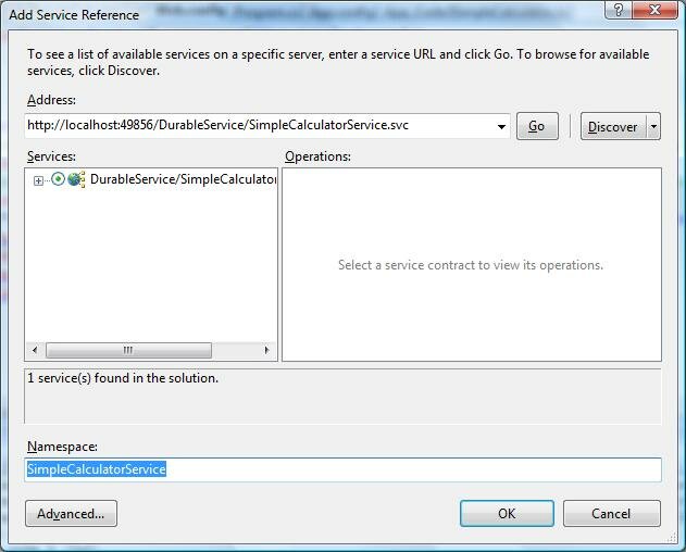 Add service reference