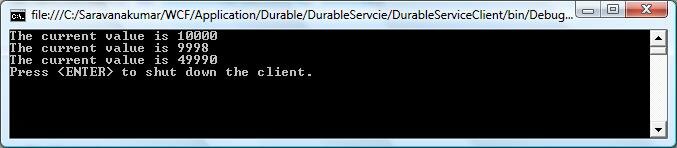 Durable service output