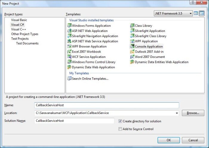 Create service host